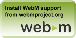 Install WebM support from webmproject.org